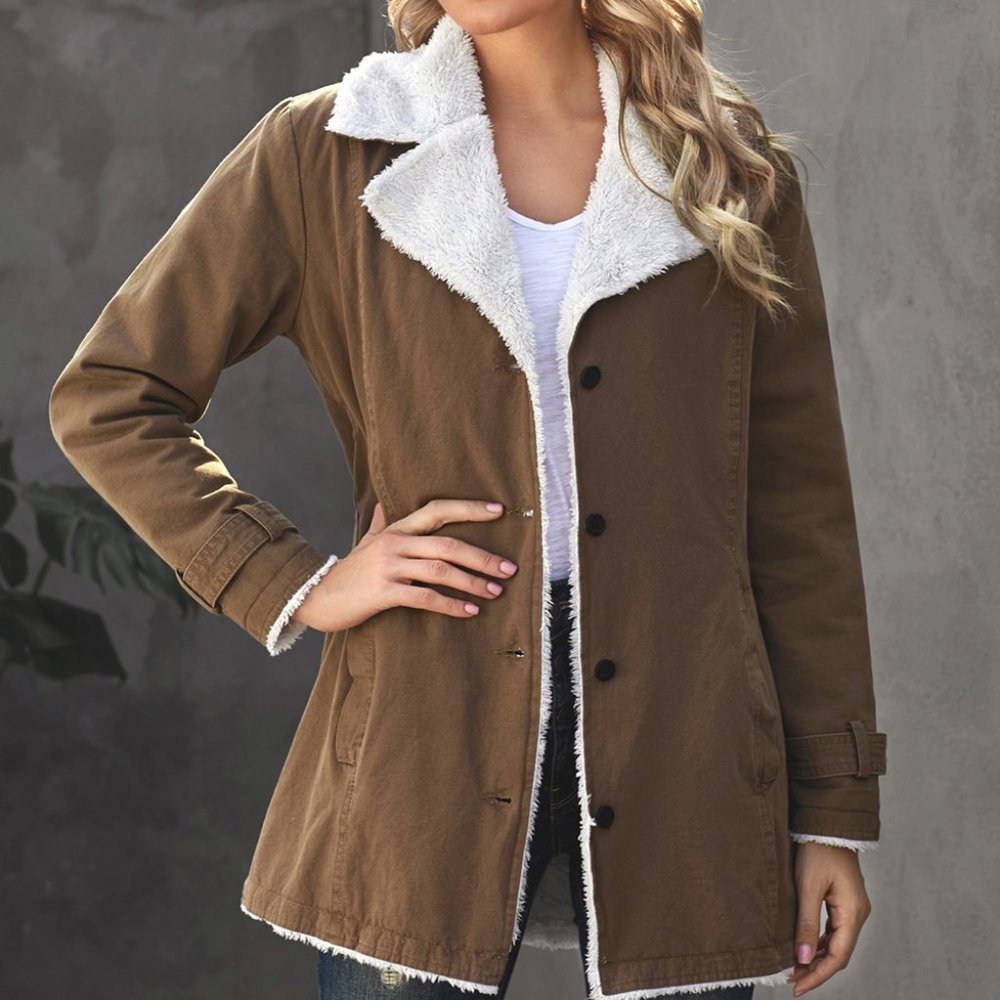 Tan Fleece Lined Jacket